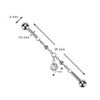 Industrial piercing so zirkónmi