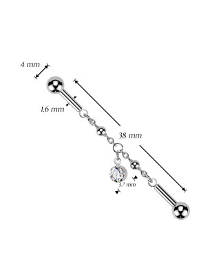 Industrial piercing so zirkónmi
