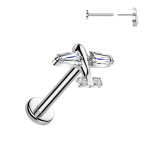 Piercing do brady lietadielko - PUSH IN labreta TITAN