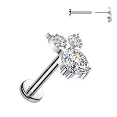 Piercing do brady sovička - PUSH IN labreta TITAN