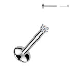 Piercing do brady - PUSH IN labreta TITAN Moissanit 0.06ct