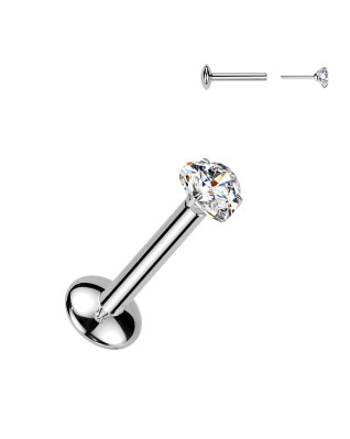 Piercing do brady - PUSH IN labreta TITAN Moissanit 0.06ct