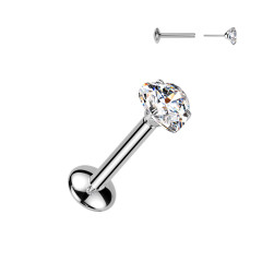 Piercing do brady - PUSH IN labreta TITAN Moissanit 0.25ct