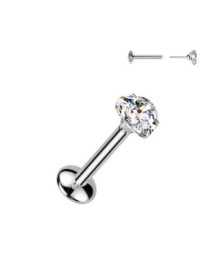 Piercing do brady - PUSH IN labreta TITAN Moissanit 0.25ct