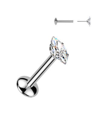 Piercing do brady - PUSH IN labreta TITAN Moissanit 0.1ct