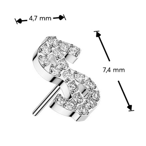 Ozdobná časť k PUSH IN piercingu TITAN