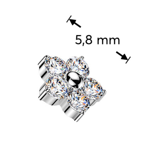 Microdermal - ozdobná časť kytička TITAN