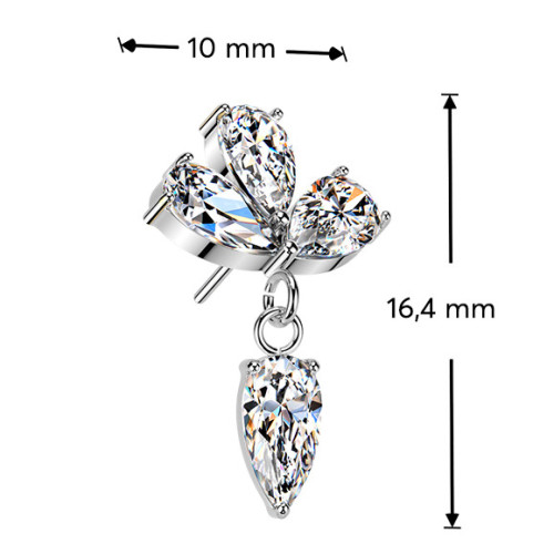 Ozdobná časť k PUSH IN piercingu TITAN