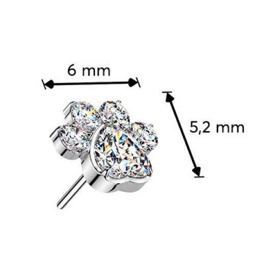 Ozdobná časť k PUSH IN piercingu TITAN