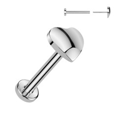 Piercing do brady srdiečko - PUSH IN labreta TITAN