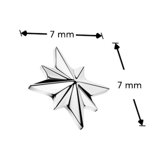 Náhradná ozdoba k dermálu / labrete TITAN, závit 1,2 mm