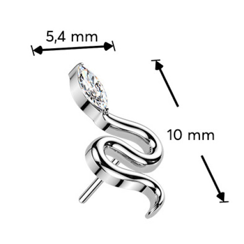 Ozdobná časť k PUSH IN piercingu TITAN