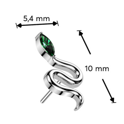 Ozdobná časť k PUSH IN piercingu TITAN