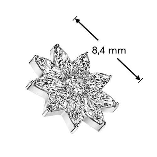 Náhradná ozdoba k dermálu / labrete TITAN, závit 1,2 mm