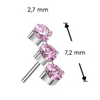 Ozdobná časť k PUSH IN piercingu TITAN