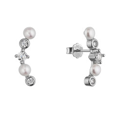 Strieborné náušnice s riečnymi perlami