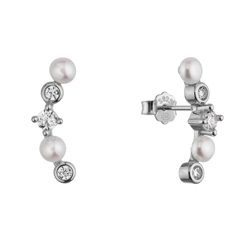 Strieborné náušnice s riečnymi perlami