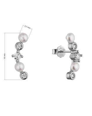 Strieborné náušnice s riečnymi perlami