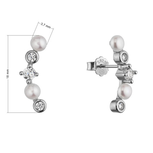 Strieborné náušnice s riečnymi perlami