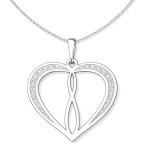 Strieborný prívesok srdca