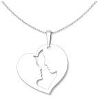 Strieborný prívesok láska v srdci