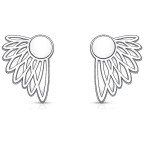 Strieborné náušnice s abstraktným motívom