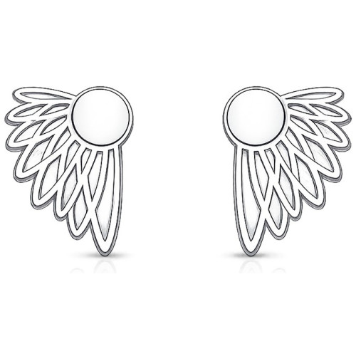 Strieborné náušnice s abstraktným motívom