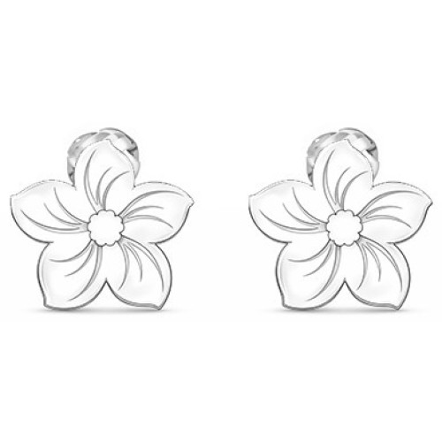 Strieborné náušnice kvet