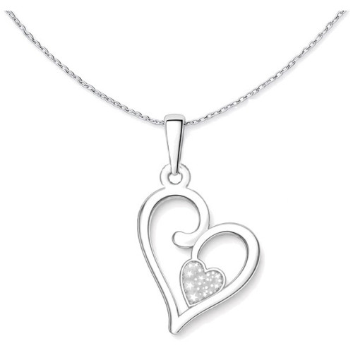 Strieborný prívesok s dvoma srdcami