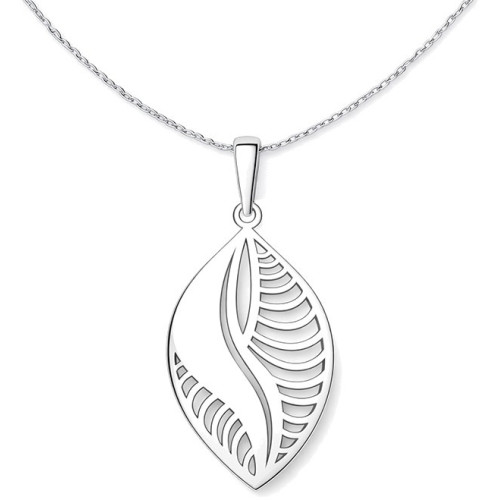 Strieborný prívesok v tvare listu
