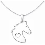 Strieborný prívesok kôň