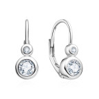 Strieborné dámske náušnice so zirkónmi