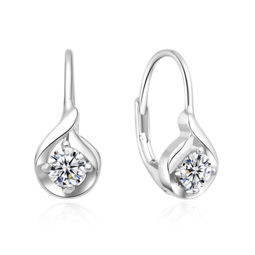 Strieborné dámske náušnice so zirkónmi