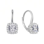 Strieborné náušnice dekorované zirkónmi