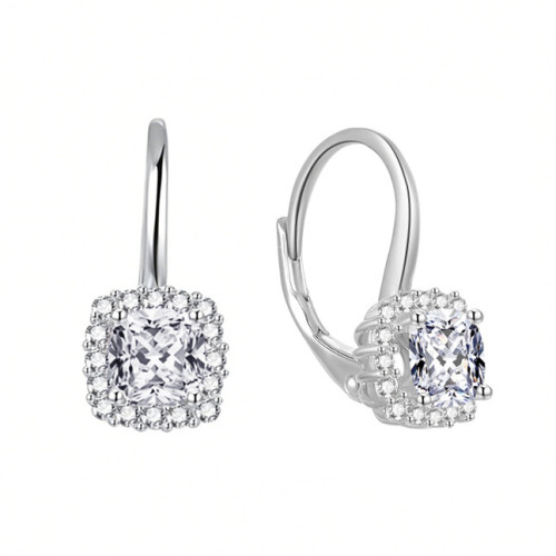 Strieborné náušnice dekorované zirkónmi