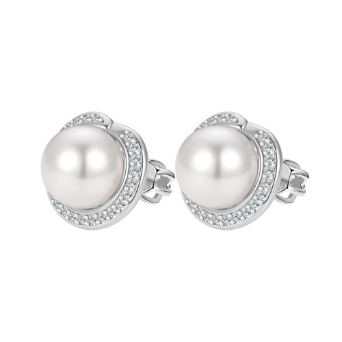 Strieborné náušnice s perličkami