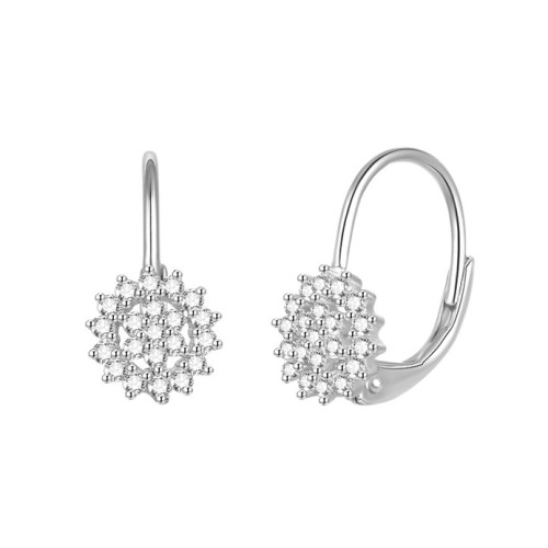 Strieborné dámske náušnice kvietky