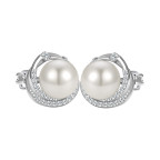 Strieborné náušnice s perličkami