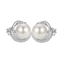 Strieborné náušnice s perličkami