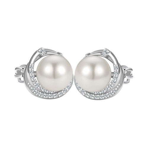 Strieborné náušnice s perličkami