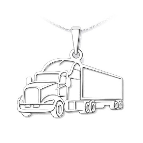 Strieborný prívesok kamión