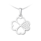 Strieborný prívesok štvorlístok