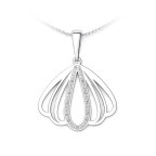 Strieborný prívesok mušle