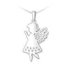 Strieborný prívesok anjel