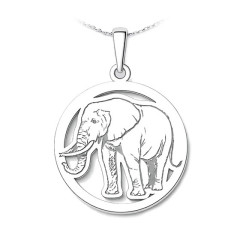 Strieborný prívesok slon