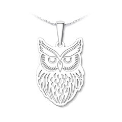 Strieborný prívesok sova