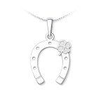Strieborný prívesok podkova