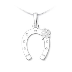 Strieborný prívesok podkova