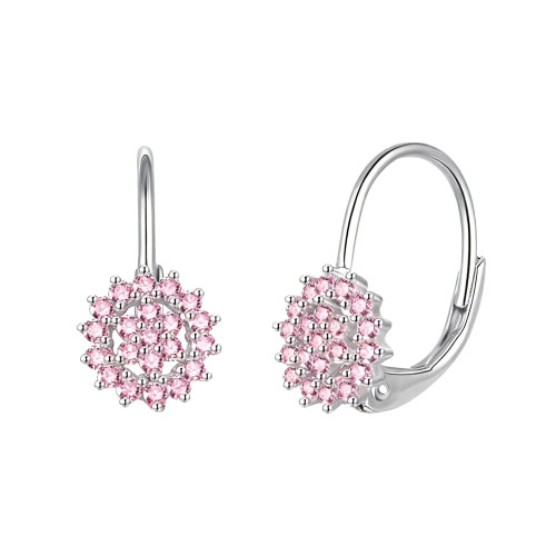 Strieborné dámske náušnice kvietky