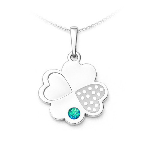 Strieborný prívesok štvorlístok